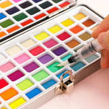 AOOKMIYA Watercolor Paint Set 50 Vivid Colors, Travel Watercolor Kits with Palette, Brush, Sponge, Ideal for Hobbyists,Art Supplies  AOOKMIYA.COM