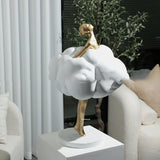 Creative Art Ballet Girl Resin Statues Ornament Living Room Porch Hotel Lobby Large Floor Sculpture Decoration Modern Home Decor