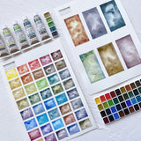 AOOKMIYA Schmincke Master Grade Precipitation Color Watercolor Pigment Sub-Package 1ml/2ml Shire/Starry Series Artist's Art Supplies