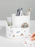 Large Capacity Rotating Pen Holder  Kawaii Stationery Desk Organizer Pencil Case for Boys and Girls Office Pen Holder