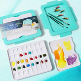 AOOKMIYA 36-grid Multifunctional Palette Sealed and Moisturizing Three-in-one Watercolor Palette Box Art Student Painting Supplies