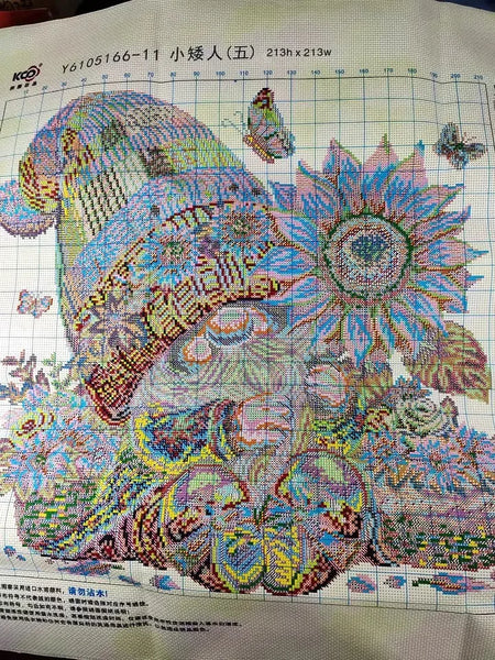 AOOKMIYA 11CT Printed On Canvas Room Cross Stitch DIY Set Chinese Counted Pattern Kit Home Needlework Embroidery