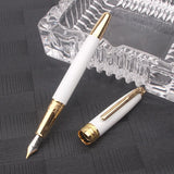 Quality M B 163 Black Ballpoint Rollerball Pen Platinum Coated Metal Ultra Black White Gel Pen for Writing