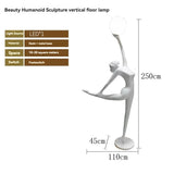 Misha White Goddess Statue Floor Lamp , Liberty Sculpture Floor Lamp , Art Human Floor Lamp