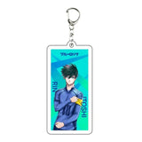 AOOKMIYA ART+ Creative Gifts Blue Lock Isagi Yoichi Acrylic Anime Keychain Bag Charms Pendant Jewelry Cute Creative Key Ring Friends Gift Figure Cartoon