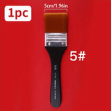 AOOKMIYA 1pc Marie's Nylon Flat Brush with Wooden Handle 7 Different Sizes- Perfect for Applying Gesso, Acrylic, Oil, Gouache, DIY Paint