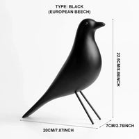 AOOKMIYA ART+ Creative Gifts TingKe Nordic simple ins wooden bird ornaments creative home decoration wood solid wood bird crafts housewarming birthday gift
