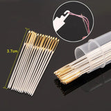AOOKMIYA 30 PCS Cross Stitch Needles Gold Tail Needle Blunt Embroidery Needle Cross Stitch Needlework Tools Home DIY Sewing Needles