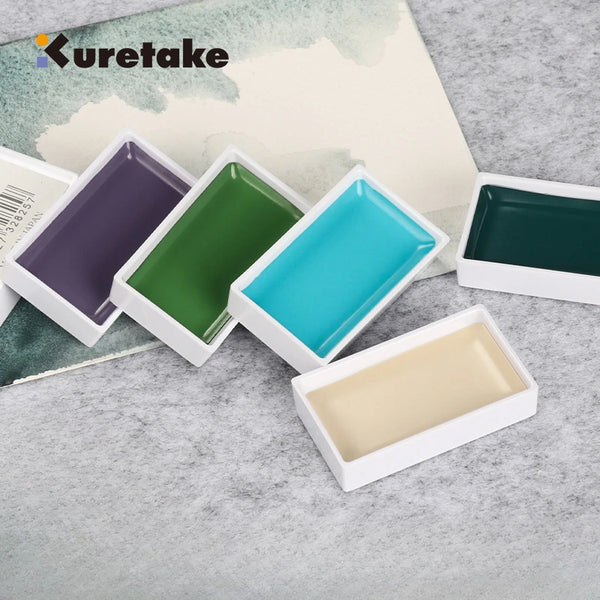 AOOKMIYA Japanese Kuretake 2023 New Single Color Danmei Solid Watercolor Pigment Student Ancient Style Artist Painting Art Supplies