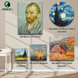 AOOKMIYA Marie's 10Packs of Stretched Canvases with Frame 6x6,8x8,12x12,12x16in,Circular12in Blank Canvas Bulk Set for Drawing for Adults