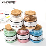 AOOKMIYA 30ml/bottle Martini Watercolor Metallic Powder Painting Pearlescent Medium Watercolor Pigment DIY Writing Art Supplies