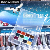 AOOKMIYA Holbein New Ancient Color Watercolor Paint 48 Colors 1ML Sub-pack Opaque Four Seasons Series Aquarelle Nail Art Supplies