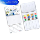 AOOKMIYA Russian White Nights Professional Watercolor Set 12 Full Pans of Extra Fine Artist-Grade Pigments Portable Durable Plastic Box  AOOKMIYA.COM