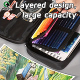 AOOKMIYA 48/72/120 Holes Large Capacity Portable Pencil Case - Waterproof, Zippered Storage Bag,Ideal for Professionals,Adult,Students
