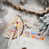 Deli NUSIGN Puzzle Cute DIY Gel Pen,Assorted Words Dual-Ball Smooth&Quick Dry,No Smudge 0.5 Black No Stress pen for kids student