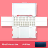 38 Grid Moisturizing Sealed Pigment Box Multi Functional Portable Artist Watercolor Watercolor Powder Acrylic Color Mixing Tool
