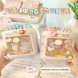 Cute Pig Pen Holder Student Stationery Gift Children Girl Ornaments Desk Storage Box Desk Accessories Large Capacity Pen Holder