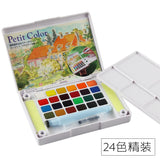 AOOKMIYA SAKURA Petit Color Solid Watercolor Paint Set Portable Sketch Set 12/18/24/30/36/60/72 Colors Student Artist Art Supplies  AOOKMIYA.COM