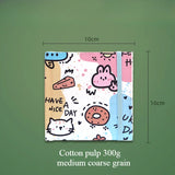 AOOKMIYA Portable Fabric Cotton Pulp Watercolor Sketchbook 10cm 300g Medium Coarse Texture Drawing Paper Travel Sketching Art Supplies