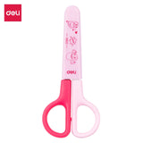 Deli 1pcs Kawaii Scissors Kindergarten Special Art Protective Cover DIY Paper Cutter Small Cute Scissors  Safe Handmade Supplies
