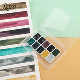 AOOKMIYA ROSA New 10 Color Artist Watercolor Pigments Precipitated Color Pack 0.5/1ML Master Watercolor Paint Student Painting Supplies