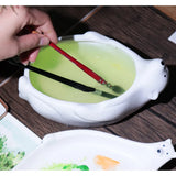 AOOKMIYA Cute White Bear Ceramic Palette Washing Bowl Easy To Clean Pen Holder Watercolor Gouache Paint Plate Painting Art Supplies