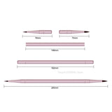 AOOKMIYA Portable Double-headed Nylon Paint Brush Round Head Lacquered Metal Rod Watercolor Brush Travel Painting Student Art Supplies