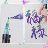 Glitter Highlighter Pen Soft Head Brush Fine Flash Markers Painting Maker for Scrapbook Diary Journal Student Stationery