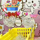 High-value Transparent Love Clip Students DIY Handbook with Mini Snack Closure Clip Office Plastic Folder Copy Folder