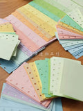 Yimole Design Colored Loose Leaf Inner Page Two Fold Replacement Core A8A7A6 Hand Ledger Student Notebook