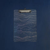 Starry Sky Series Writing Board Clip Kids Stationery A4 Paper Acrylic Pad Splint Transparent Feather Clipboard School Supplies