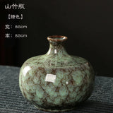 Minimalist Glaze Ceramic Vase, Creative Home Ornament, Small Flower Arrangement, Living Room Decoration, Kiln