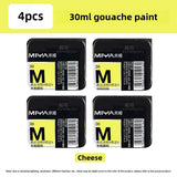 MIYA HIMI Jelly Pigment Single 30ml Gouache Pigment 56 Colors Beginners Try Supplement Replacement Training Art Gouache Pigment