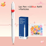 Cute NUSIGN Gel Pens Anti-Fatigue Grip Prevents Stains Black Ink ECO Letter Spelling DIY Pen Students Back to School Stationery