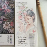 AOOKMIYA POTENTATE Portable Pocket Watercolor Book Cotton Fine Lines Hand-painted Sketchbook Watercolor Paper Painting Art Supplies
