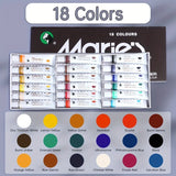AOOKMIYA Marie's Oil Paint Set,24/18/12 Oil-Based Colors,12ml/0.42oz Tubes for Canvas,Drawing,DIY for Artists,Adult,Student Gifts Ideal