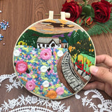 AOOKMIYA Nature Scenery Embroidery Kit for Beginners with Pattern, Needlepoint Starter Kits for Adults, Embroidery Set