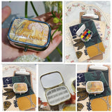 AOOKMIYA Mini Portable Watercolor Paint Box Metal Watercolor Sub-packing Box Pigment Moisturizing Box Sketch Painting Art Supplies