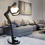 Humanoid Art Sculpture Holding Ball Floor Lamp Creative Humanoid Sculpture Floor Lamp Hotel Lobby Sales Office Led Light Stand
