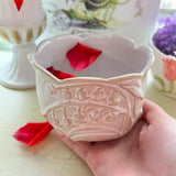 AOOKMIYA Tulip Shape Ceramic Watercolor Palette Lily of The Valley Shape Washing Cup/brush Bucket Easy To Clean Painting Art Supplies