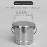 Art Students Special Stainless Steel Pen Washing Filter Bucket Multi-function Oil Brush Acrylic Pen Washer Drying Pen Rack