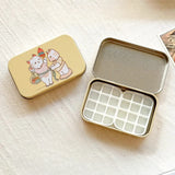AOOKMIYA Portable Palette Watercolor Paint Repackaging Iron Box Paint Storage Box Nail Art Paint Tray Student Travel Art Supplies