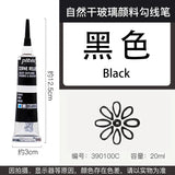 1PC PEBEO Vitrail 3D Fabric Paint, 20ml Textile Fiber Hook Line Pen Waterproof Diy Hand-painted Ceramic Metal Pigment