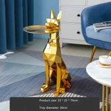 AOOKMIYA ART+ Creative Gifts 74CM Home Decor Gentleman Dog Statues Nordic Floor Decoration Tray Ornament Creative Household Accessorie Sculpture Animal Table