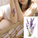 AOOKMIYA Small Waterproof Temporary Tattoo Sticker Colorful Leaf Flower Elephant Dolphin  Art Wrist Neck Women Kids Fake Mini Tatoo