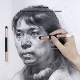 Water washable sketching double-ended grey face pen for art exams hand painting tools set rubbing pen for repeated use