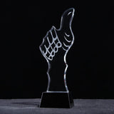 AOOKMIYA Customized Transparent Crystal Trophy, Five-Star, Creative Awards Ceremony, Competition Event, Craft Gift, Home Decorations, 1Pc