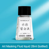 AOOKMIYA Borrence 28ml Watercolor Masking Fluid White Liquid Hand-Painted Gouache Painting Water Color Media Masking Ink Bottled Pigment AOOKMIYA.COM