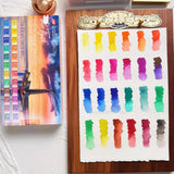 AOOKMIYA New Color Russian White Night Solid Watercolor Paint Set 12/24 Colors Zoology Modern History Painting Art Supplies