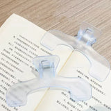 Bao Gai Tou Book Clip School Supplies  Thickened Material Smart Arc Design Transparent Practical Note Holder Fixed File